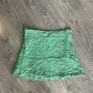 OAK + FORT Green Patterned Mini Skirt